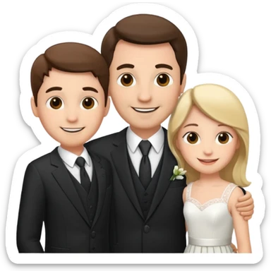 father marrying a couple sticker