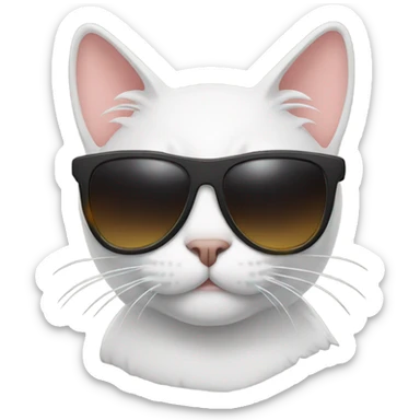 Cat with sunglasses sticker