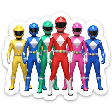 Mighty morphin power rangers sticker
