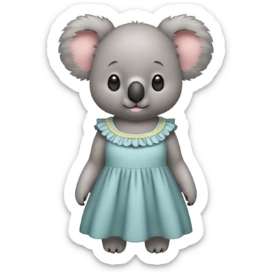 Koala wearing a dress sticker