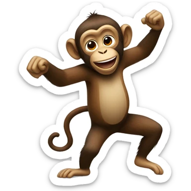 Monkey dancing  sticker