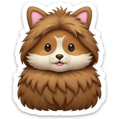 furry clothes sticker