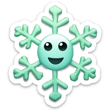 Snowflakes with cash   sticker