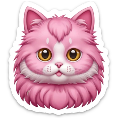 a cute pink cat icon sticker