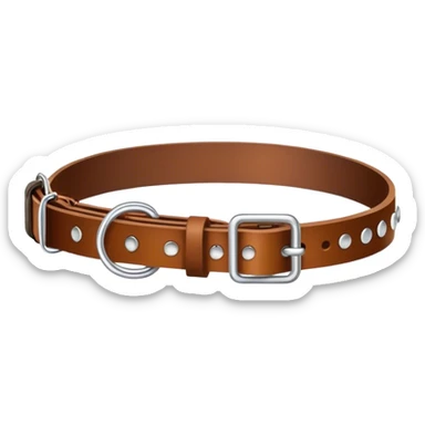 Dog collar with leash sticker