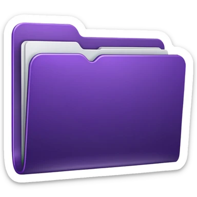 dark purple favorite folder sticker