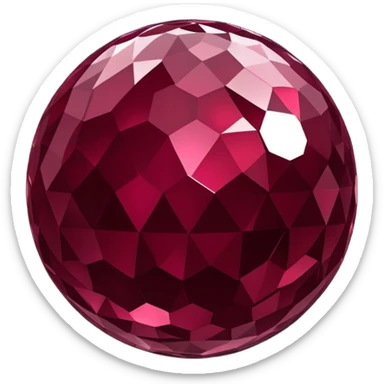 burgundy disco ball sticker