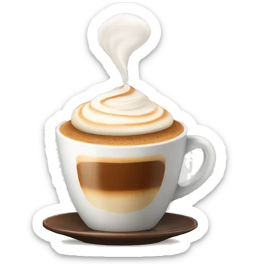 Cappuccino in a cup sticker