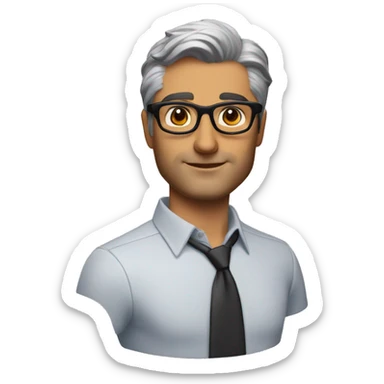 Memoji of Andrew Huberman	Silver fox, tortoiseshell glasses, crisp button-downs, muscular sticker