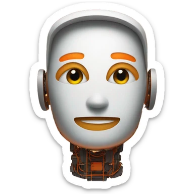AI chatbot in orange sticker