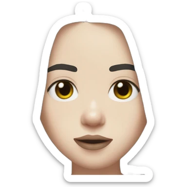 Billie eilish dark hair sticker