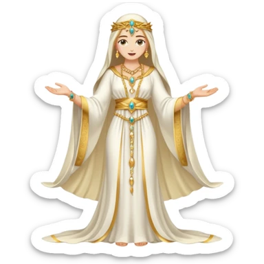 diosa tanit de cuerpo entero sticker