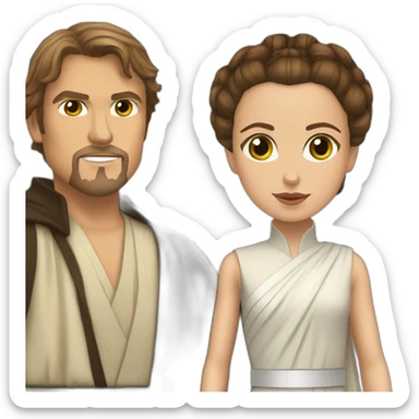 Anakin Skywalker with Padme sticker