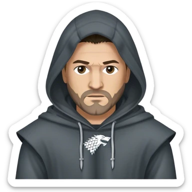 Lothar Frey from game of thrones, wear hooded sweatshirt sticker