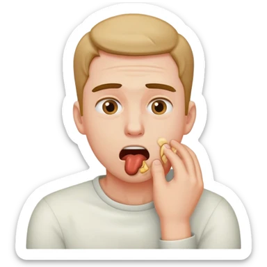 A man choking himself ￼ sticker