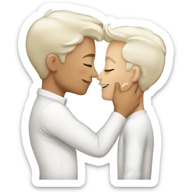 Gay kiss older white younger white sticker