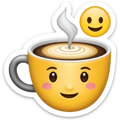 Эмодзи для кофейни LABEL. Цветовая палитра: #FFFFFF, #F7FD02, #D3D3D3, # 242424 sticker