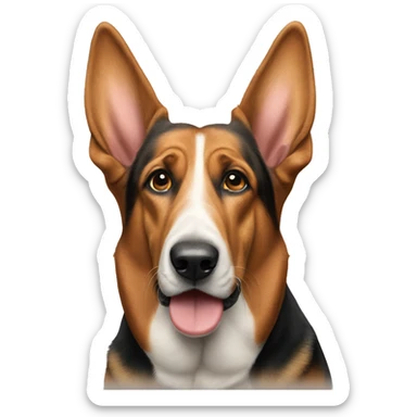  German Sheppard dog and a basset hound dog sticker