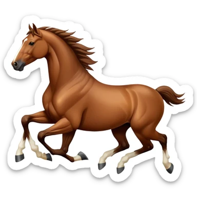 A galloping horse in motion sticker