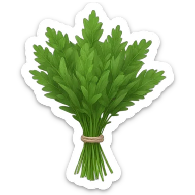 bouquet of green herbs sticker