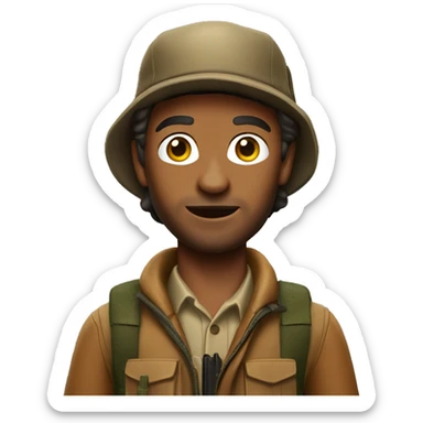 Realistic deer hunter sticker