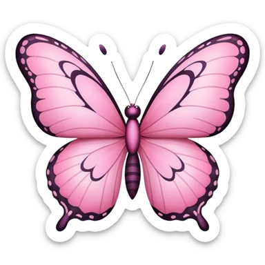 borboleta rosa sticker