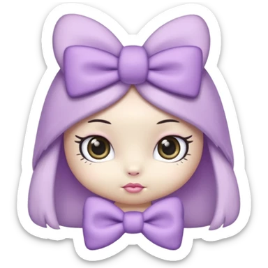 hello kitty in lilac colors sticker