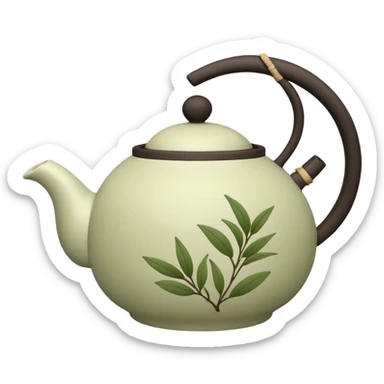 sencha. Kyusu, gong fu, 横手急須 sticker