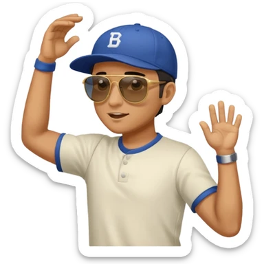 Dabbing dude sticker