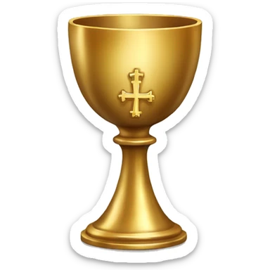 Golden chalice with a saint peters cross sticker