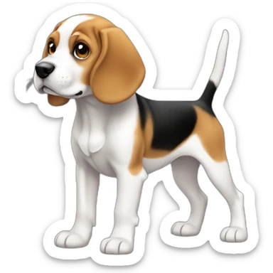 beagle puppie full body sticker