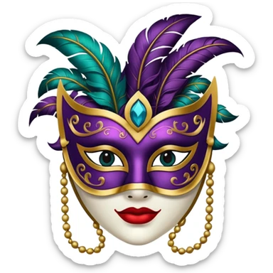 a portrait of Masquerade  sticker
