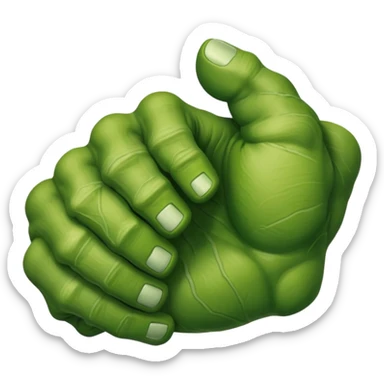 hulk smash green hand sticker