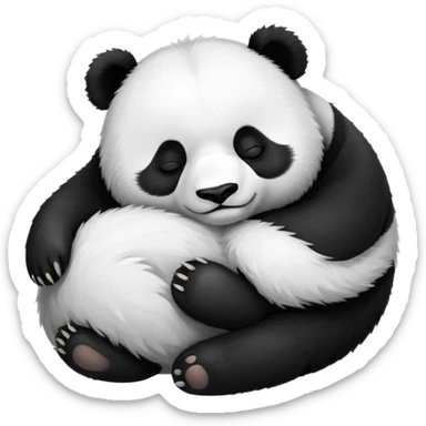 sleeping panda sticker
