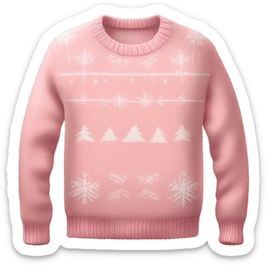 light pink realistic christmas sweater sticker