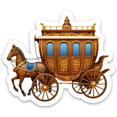 huge-horse-drawn-fancy-french-stagecoach-caravan sticker