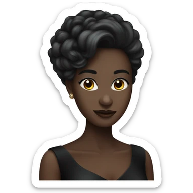 dark beauty in elegant dress sticker