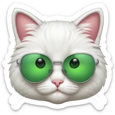 cat with cool sunglasses sticker