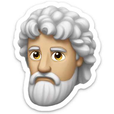 stoic man cruying sticker