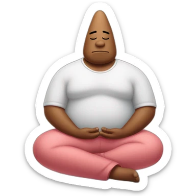 Patrick star doing a meditation sticker