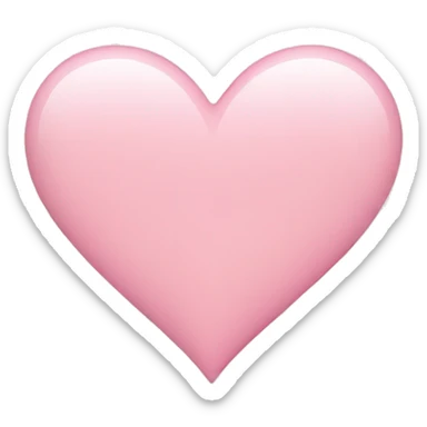 light pink heart  sticker
