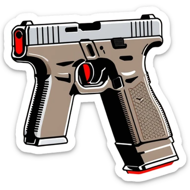 Glock 19 with a red glow lager and a dedicated magazine.  sticker