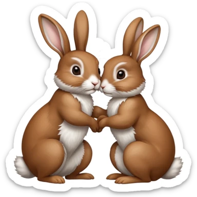 2 rabbits humping sticker