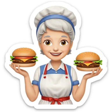 granny burger sticker