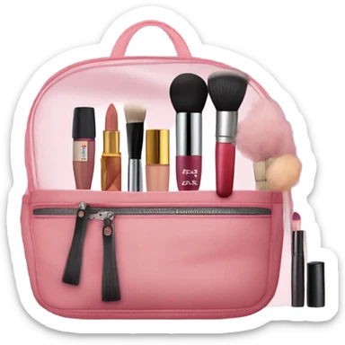 Bag full of makeup products sticker