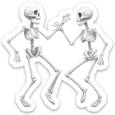 3 dancing skeletons  sticker