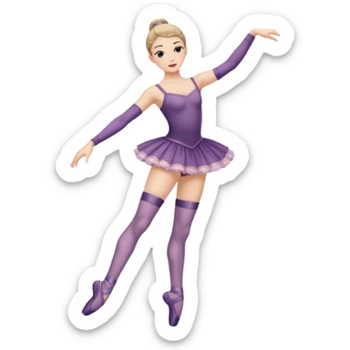 Ballet dancer in thigh highs sticker