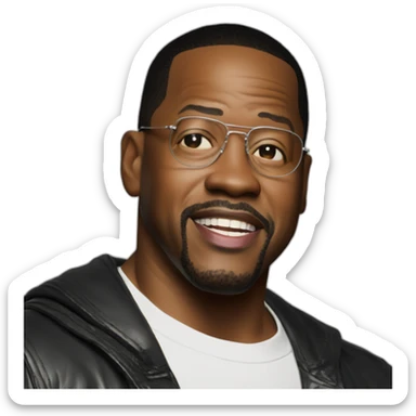 actor martin lawrence from movie bad boys no spectacles sticker
