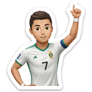 Cristiano Ronaldo celebrating a goal sticker