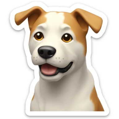 3d digitally rendered  low quality retro 90d dog render sticker